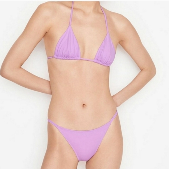 VICTORIA'S SECRET wisteria lilac purple Menton Itsy swim bikini bottom - Picture 1 of 3